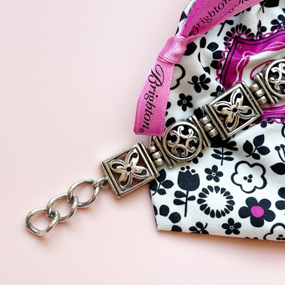 Brighton Silver Toggle Closure Wide Bracelet With… - image 7